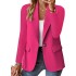 2024 Amazon WISH hot autumn long sleeved solid color cardigan, small suit jacket for women