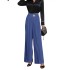 Women's suit pants, European and American Amazon cross-border foreign trade new popular item, solid color hanging high waist casual wide leg pants