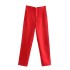 European and American Amazon cross-border new slim fit solid color pleated micro elastic formal straight leg pants casual pants women's pants