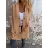 2024 Amazon AliExpress Independent Station _ Autumn/Winter Solid Color Casual Single breasted Hooded Jacket Jacket