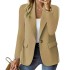 2024 Amazon WISH hot autumn long sleeved solid color cardigan, small suit jacket for women