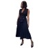 European and American cross-border women's clothing 2024 summer new style temperament suit collar vest top pleated skirt casual set