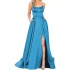 2024 Amazon Europe and America Cross border New Bridesmaid Dress Long Long Skirt Small Tail Strap Solid Color Banquet Evening Dress