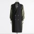 Fashion casual trench coat 2025 early spring new style temperament suit collar contrasting color splicing loose silhouette long jacket for women