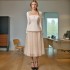 Small niche high-end fashion suit for women 2025 new style sloping shoulder waist top+lace mesh skirt, two pieces