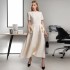 French elegant style splicing three-dimensional flower design long skirt 2025 new collection waist slimming long dress for women's fashion