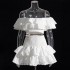 2025 Spring New French Style Two Piece Set with High Grade Wood Ear Top and Sexy Skirt Short Set for Women