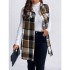 European and American plaid sleeveless vest cross-border foreign trade autumn and winter Amazon ins style fashionable loose women's woolen coat