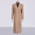 Retro British style design coat 2025 new casual double breasted pocket splicing lapel trench coat for women