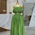 European and American cross-border women's clothing 2025 spring new green temperament camisole top high waist wide leg pants casual set