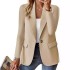 2024 Amazon WISH hot autumn long sleeved solid color cardigan, small suit jacket for women