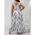 Amazon 2024 summer hot item suspender printed sleeveless long dress for vacation, loose and casual women's dress