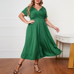 Independent website European and American style cross-border foreign trade plus size women's dress 2022 new popular fashion loose long skirt for women