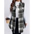 European and American plaid sleeveless vest cross-border foreign trade autumn and winter Amazon ins style fashionable loose women's woolen coat