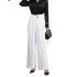 Women's suit pants, European and American Amazon cross-border foreign trade new popular item, solid color hanging high waist casual wide leg pants