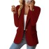 2024 Amazon WISH hot autumn long sleeved solid color cardigan, small suit jacket for women