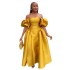 European and American women's clothing 2025 spring new style elegant bubble sleeves strapless high waisted A-line dress long skirt