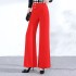 2024 Spring and Autumn Cross border Foreign Trade New Fashionable Solid Color Hanging High Waist Casual Pants for Women, Wide Leg Pants