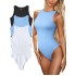 Cross border European and American hot item 2023 summer Amazon AliExpress tight fitting jumpsuit sleeveless groove strip jumpsuit triangle