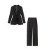 Foreign trade wholesale 2024 Spring and Autumn new European and American style fashionable casual suit jacket wide leg pants set