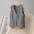 2024 new suit, vest, women's spring and autumn outfit, camisole jacket, high-end feeling, small short top