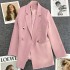 White suit jacket for women in Spring and Autumn 2022, trendy high-end design, new professional casual suit top