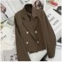 Short women's mini suit jacket for autumn 2024, new style for small stature, casual and versatile mini suit jacket