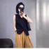 Spring and Autumn V-neck diagonal buckle suit vest for women, autumn short style, versatile temperament, high-end sense, versatile shoulder, casual women