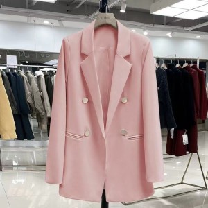 Spring and Autumn New Korean loose women's small suit jacket, casual versatile women's suit jacket, women's British style suit jacket