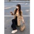 Coffee colored suit jacket for women in the spring and autumn of 2024, short and high-end, explosive street style new Korean casual suit