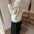 Xiaoxiangfeng boutique Korean fur imitation mink fur large collar knitted coat, sweet and ladylike style elegant women's coat