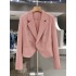 New white French style short suit jacket for women in spring and autumn of 2025, with a light mature and fragrant texture, suitable for foreign trade