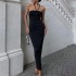 2023 European and American style spring and summer new cross-border hot item sexy hot girl suspender backless jumpsuit long skirt, one piece hair replacement