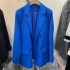 Klein blue suit jacket for women 2022 spring new Korean version loose casual temperament high-end suit top