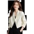 Off white ultra short suit jacket for women, autumn 2023 new item, small and stylish design, versatile suit