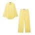 Wholesale of Spring and Summer New European and American Style Striped Loose Shirt 3217253 Sleepwear Style Pants 6929414