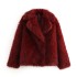 Foreign trade 2024 autumn new European and American style women's clothing temperament lapel short furry fur coat 4360246