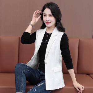 Jacquard spring and summer thin suit, vest, women's summer new style, simple and slim fit, camisole, fashionable temperament when worn on the outside