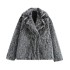 Foreign trade 2024 autumn new European and American style women's clothing temperament lapel short furry fur coat 4360246