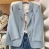 Suit jacket for women, spring new Korean version, classic two button style, orange loose casual, internet famous small suit for women