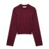 Foreign Trade 2024 Autumn New European and American Style Women's Fashion Elegant Casual Wide Sleeve Flat Needle Knitted Sweater 5536133