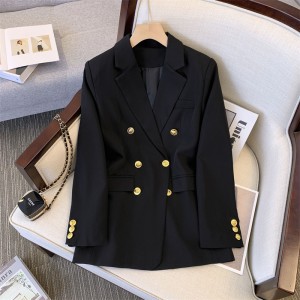 Spring and Autumn New Large Size Fashionable Temperament Loose and High End Style Suit Slimming Top Age Reducing Suit Coat for Women