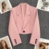 Short black suit jacket for women, Spring and Autumn new 2023 casual high-end design, niche small suit