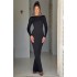 2023 Foreign Trade Amazon Europe and America Ins slim fit long sleeved backless sexy hip hugging dress wholesale one piece hair replacement