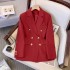 Spring and Autumn New Women's Fashion Temperament Loose and High End Suit Slimming Top Age Reducing Suit Coat Cross border