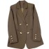 New casual high-end British style suit jacket for spring and autumn 2023, women's French textured fashionable small suit