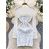 Goddess style sexy see through mesh long sleeved patchwork sequin plush slimming and slimming temperament, hip hugging dress dress