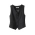 Suit vest, gray vest, women's jacket, 2023 new exterior top, short, short, sleeveless vest