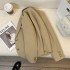 2023 autumn new khaki short suit jacket for women with short stature, designed with a college style commuting suit