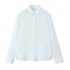 Foreign trade 2024 women's wholesale casual suit linen blend long sleeved shirt+high waisted straight leg pants 487078